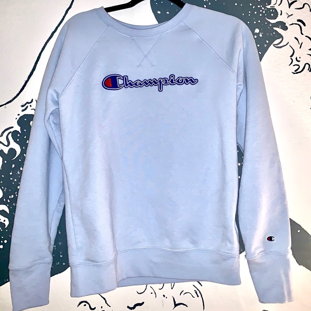 CHAMPION BABY BLUE CHAMPION SWEATSHIRT
